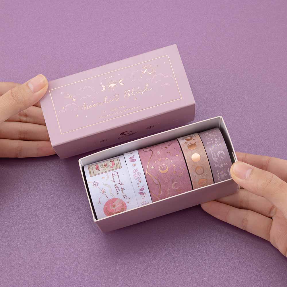 Tsuki ‘Moonlit Blush’ Washi Tape Set ☾
