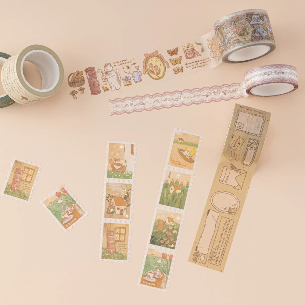 Tsuki ‘Cottage Friends’ Washi Tape Set ☾