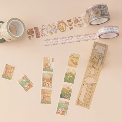 Tsuki ‘Cottage Friends’ Washi Tape Set ☾