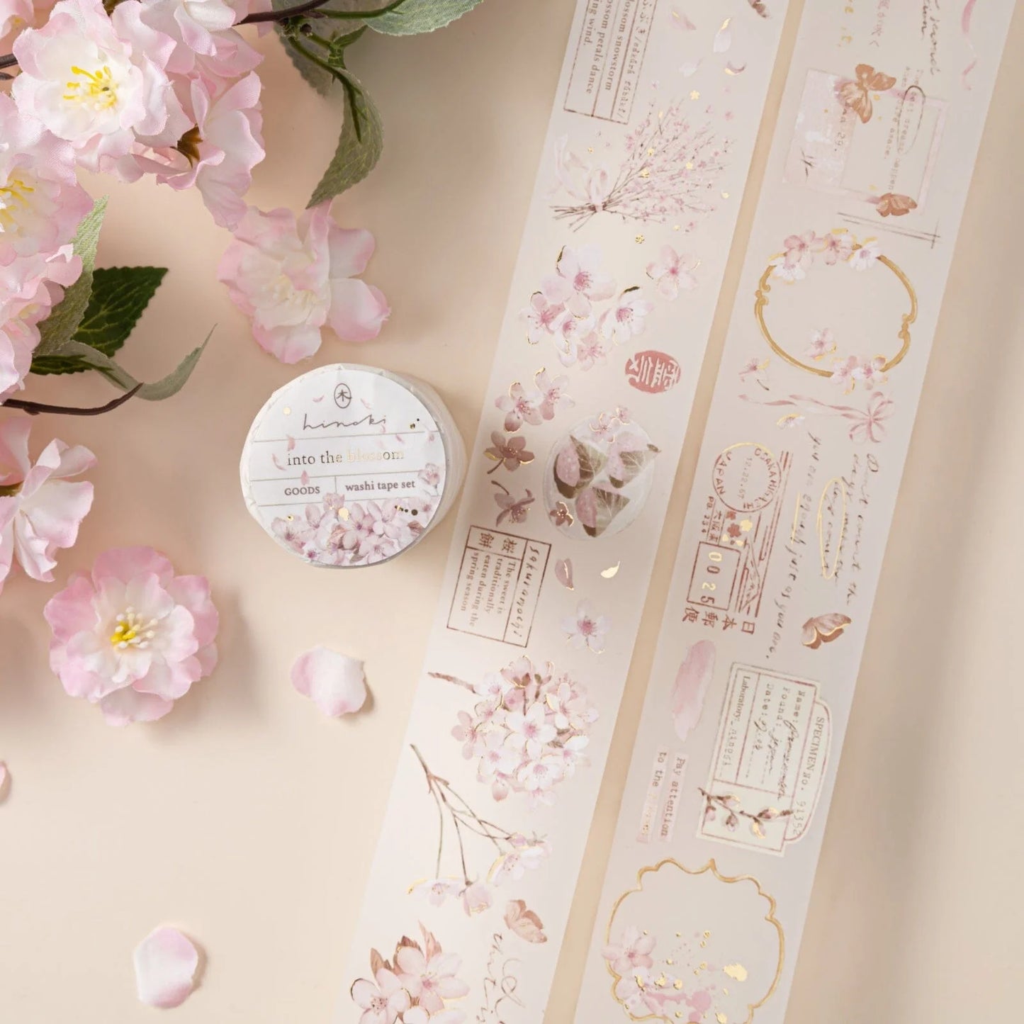 Hinoki - ‘Into the Blossom’ Decorative PET Tape Set